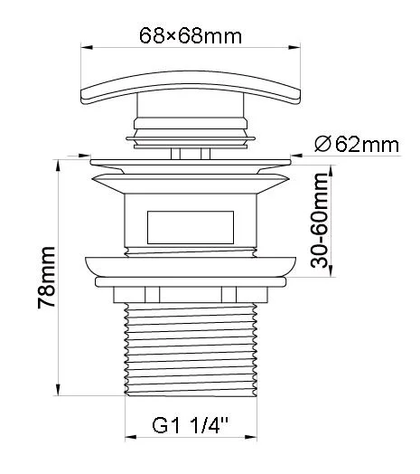 Push-Open Waste for Basin