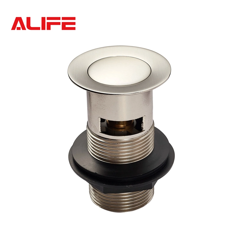 Alife Sanitary 1-1/4 Golden Plating Brass Pop up Basin Slotted Waste Drain with Over Flow